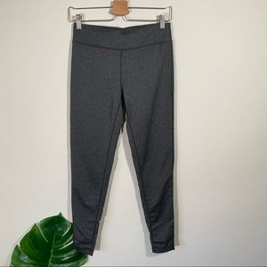 Aspire Herringbone Print Leggings Black & Gray Size Small Mid Rise